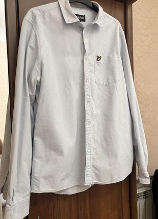 Сорочка чоловіча lyle & scott блакитна з довгим рукавом