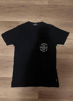 Чоловіча футболка carhartt pocket logo чорна