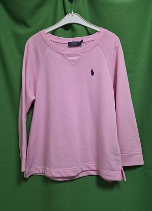 Оригінальний рожевий світшот із вишитим логотипом polo ralph lauren