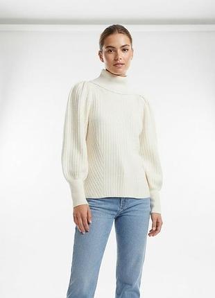 Молочний щільний светр у смужку river island розмір 38