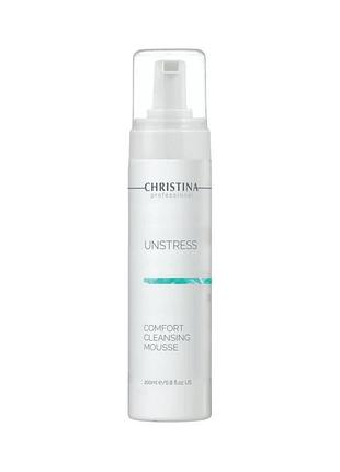 Пінка для вмивання christina unstress comfort cleansing mousse 200 мл