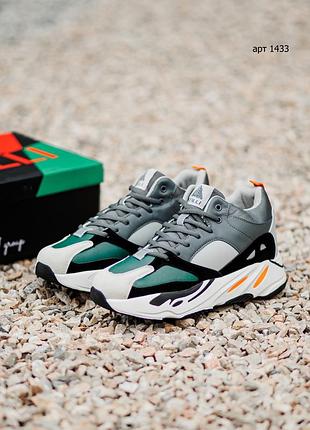 Зимові кросівки 41-45 yeezy 700 st grey green