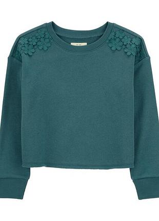 Кофта  тепленька для дівчинки carter's укорочений пуловер, 7 років (122-128 см)