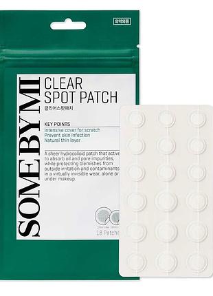 Патчи от прыщей some by mi clear spot patch прозрачные 18 шт