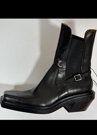 Черевики жіночі zara чорні 39 розмір шкіряні