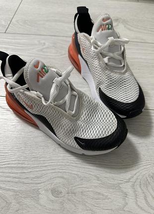 Кросівки дитячі nike білі з помаранчевим 31 розмір 19,5 см
