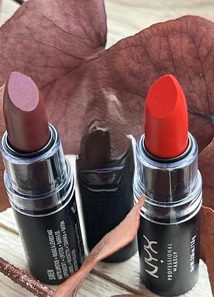 Помада (відтінки в асортименті: perfect red (mls10); siren (mls32); nyx professional makeup matte lipstick, мініформат 1.8 г
