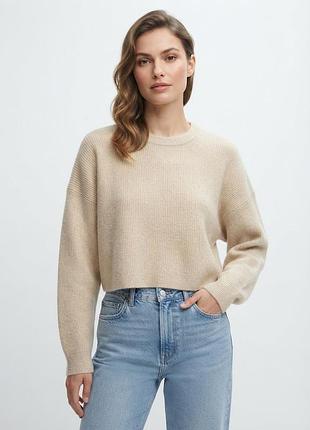 Бежевий светр у рубчик miss selfridge розмір 38