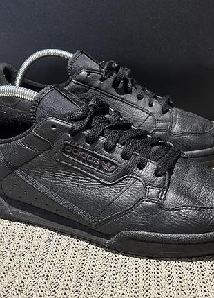 Кросівки чоловічі adidas continental 80 чорні шкіряні
