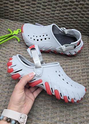 Кроксі сірі crocs echo clog