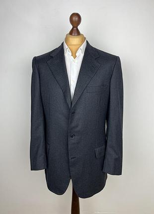 Brioni striped gray classic fit blazer класичний піджак у смужку бріоні вовна