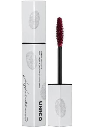 Термотуш з пептидами unico termo mascara with peptides burgundy 10 г
