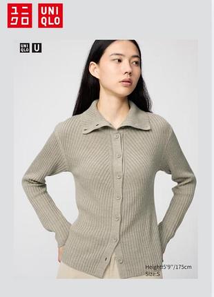 Кардиган из шерстяной смеси uniqlo