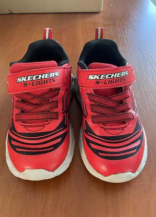 Кросівки для дітей sketchers s-lights червоні, розмір 24