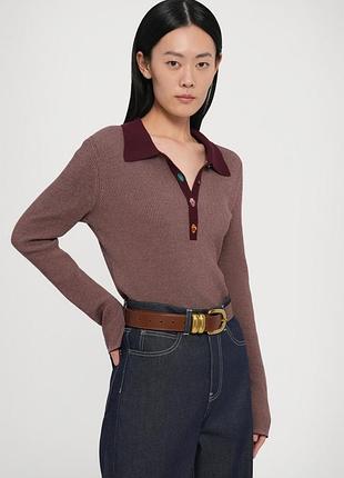 Оригинальное трикотажное поло paul smith в рубчик (100% органический хлопок), размер xs,s