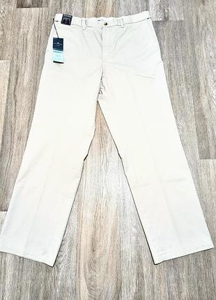Мужские новые брюки blue harbour от marks & spencer , размер 38/33 chino , natural , 100% хлопок .