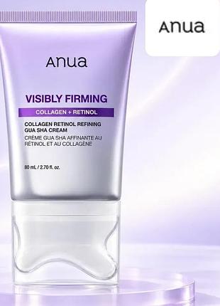 Антивозрастной крем массажер anua collagen retinol refining gua sha cream 80 мл