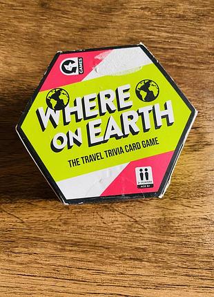 Настільна гра «where on earth? the travel trivia card game» — це захоплива географічна вікторина для вечірок та подорожей від компанії ginger fox