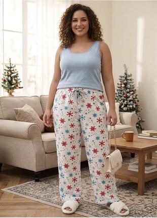 Домашні штани disney флісові новорічні xl-2xl