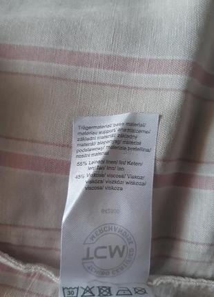 Сорочка в смужку льон/віскоза 100104 4