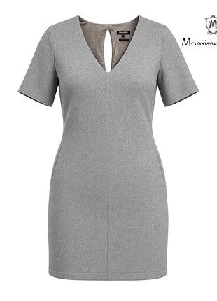 Оригинальное шерстяное платье massimo dutti размер s m серое короткое с коротким рукавом масимо дути туника футболка из шерсти мини теплое с м