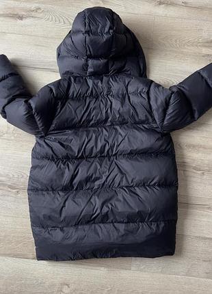 Пуховик zara чорний дутий з капюшоном