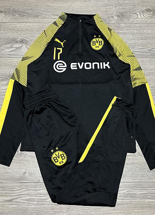 Спортивний костюм чоловічий puma borussia dortmund чорний, жовтий m