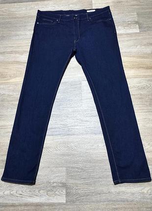 Мужские однотонные синие джинсы m&s , размер 40/33 (2xl) , состояние новых !