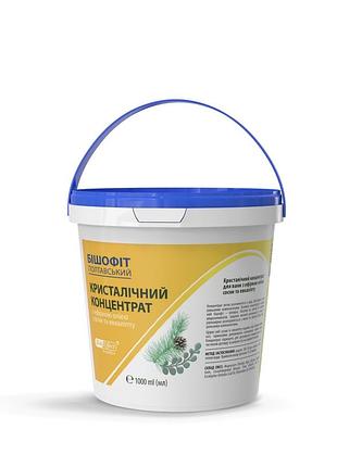 Сіль для ванни бішофіт полтавський кристалічний концентрат з ефірною олією сосни та евкаліпту 1000 ml