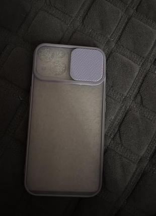 Чохол apple для iphone 13 силіконовий зі шторкою для камери