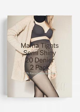 Xs h&amp;m новые фирменные капроновые колготки для беременных серия мама 20 ден