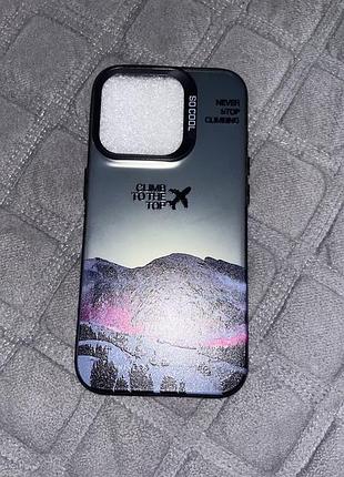 Чохол apple iphone 15 pro з принтом гори