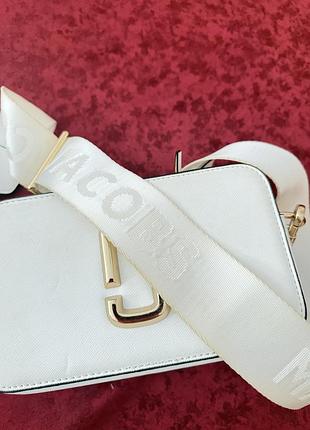 Сумка для жінок marc jacobs the snapshot біла 7