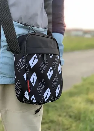 Сумка черная спорт nike, сумка мужская борсетка найк