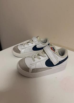 Кеди для дітей nike blazer білі, сині 25 розмір