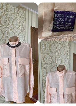 💯 % шовк вінтаж ніжна повітряна шовкова сорочка