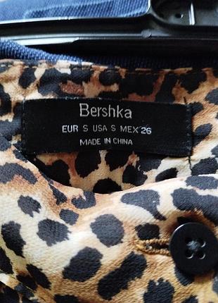 Юбка плиссе в леопринт, bershka,р.s 2
