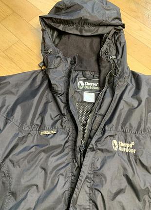 Чоловіча куртка sherpa outdoor sherpa-tex розмір m чорна вітровка мембранна водонепроникна технологічна outdoor трекінгова куртка швейцарська ориг