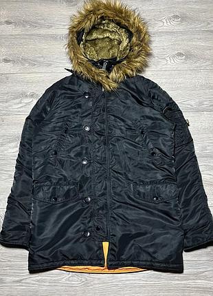 Парка чоловіча alpha industries чорна m