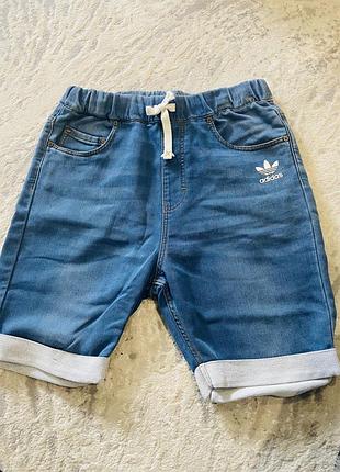 Жіночі шорти adidas джинсові блакитні