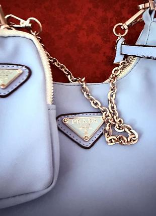 Сумка жіноча prada блакитна 2