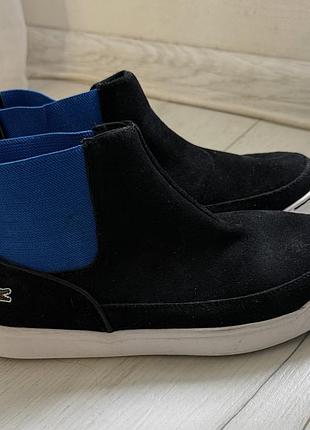 Черевики lacoste челсі замшеві чорні