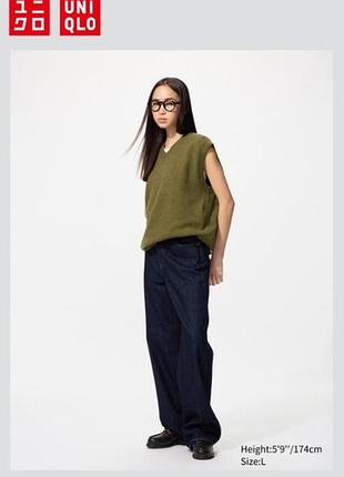 Унисекс вязаный жилет uniqlo