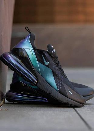 Кросівки nike air max 270 black blue chameleon чоловічі легкі спортивні чорні хамеліон найк 270