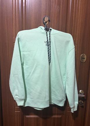 Худі жіноче м'ятне з написом