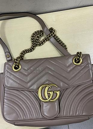 Брендова шкіряна сумка gucci гуччі