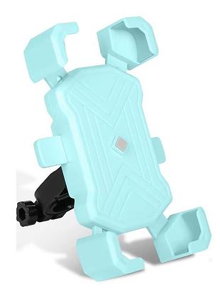Велотримач смартфону bautech hw131 для телефону, авто фіксація, блакитний (hw131)