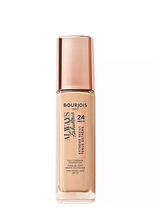 Тональна основа bourjois always fabulous 24h extreme resist spf20 ( №210, ваніла/vanilla vanille)