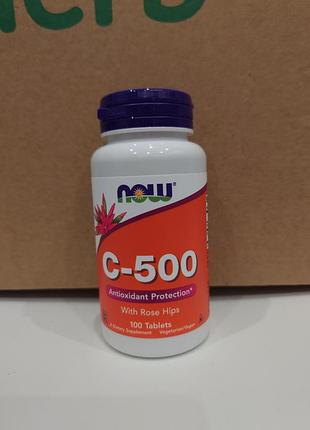 Now foods,витамин с шиповником, 100 шт