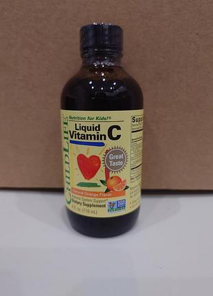Childlife essentials, рідка добавка з вітаміном с, натуральний апельсин, 118 мл